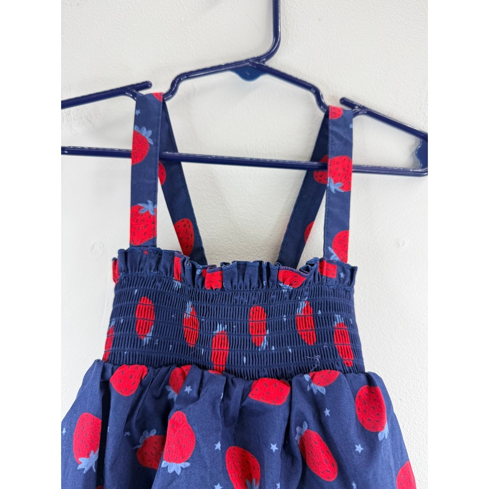 NWT Carters Child of Mine Girls Navy Strawberry Smocked Sundress 5T - Picture 4 of 8